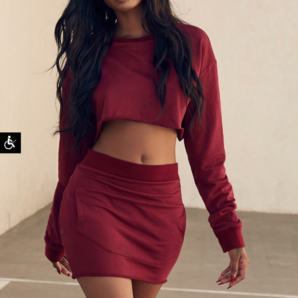 Mistress Rocks ‘Angel Cake’ Raspberry Sweatshirt Two Piece Set - Picture 6 of 8